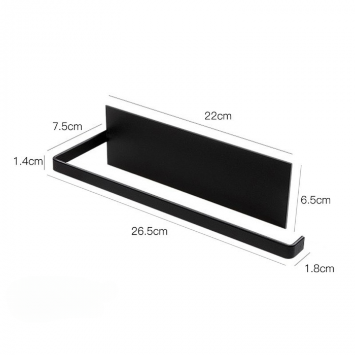 Set 5 rafturi pentru frigider, Simply Joy, organizator cu magnet pentru condimente, bucatarie, cuptor cu microunde, masina de spalat, negru [5]