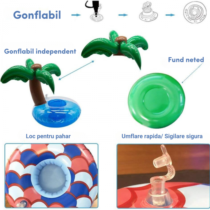 set 12 suporturi gonflabile pentru pahare [5]
