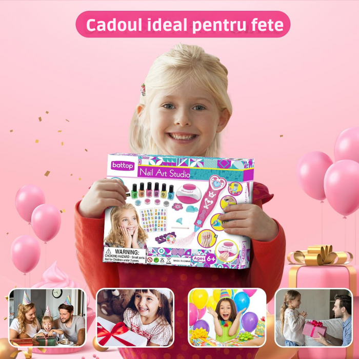 trusa de unghii pentru fete 5 6 7 8 9 10 ani [10]