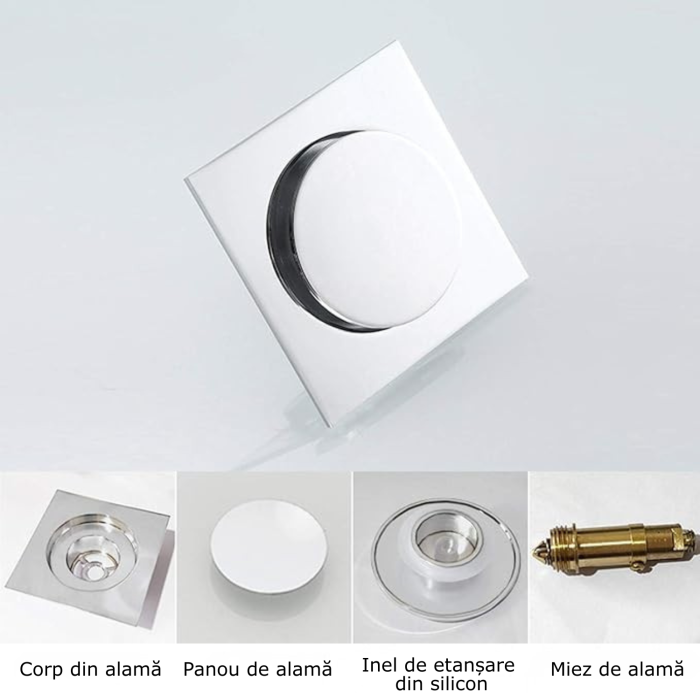 Sifon de scurgere pentru pardoseala argintiu [3]