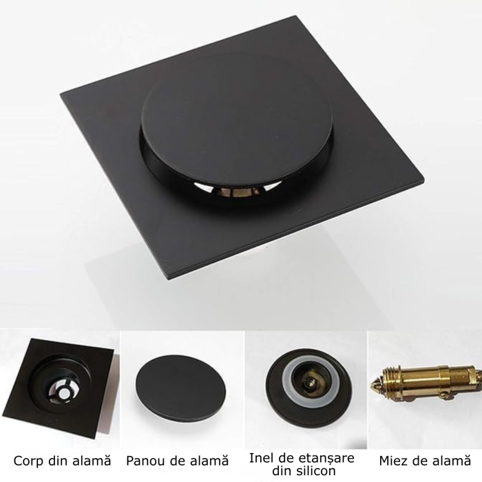 Sifon de scurgere pentru pardoseala negru [3]