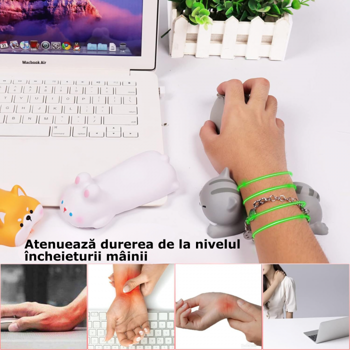 suport ergonomic pentru incheietura mainii, gri [4]