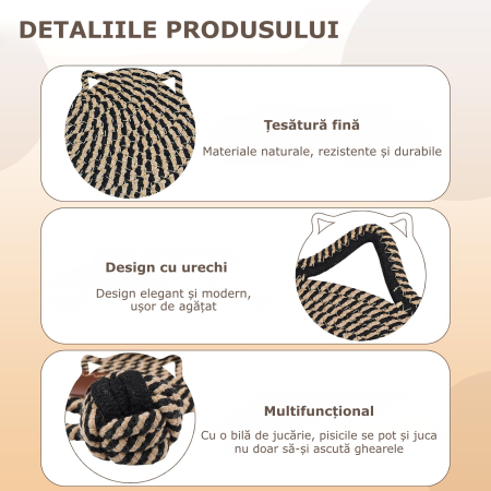 covoras de zgariat pentru pisici, negru [2]