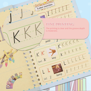 Set rechizite scolare cu 4 caiete de lucru COPYBOOK tip Sank Magic, alfabetul englez, numere, matematica, pictura si desen, multicolor, 19 cm X 13 cm + rezerve stilou magic [8]