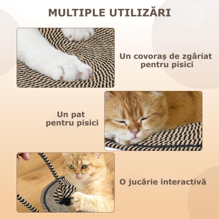 covoras de zgariat pentru pisici, negru [5]