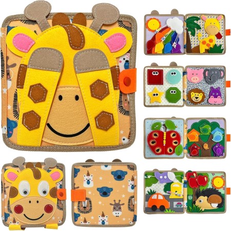 Carte senzoriala Montessori model girafa