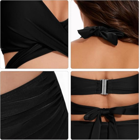 costum de baie 2 piese, negru [5]