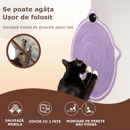 covoras de zgariat pentru pisici, mov [3]