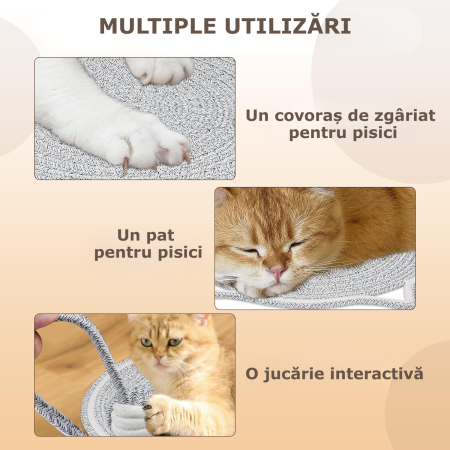 covoras de zgariat pentru pisici, gri [5]