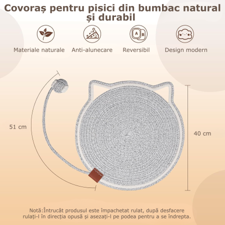 covoras de zgariat pentru pisici, gri [1]