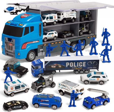Masinute - Jucarie camion politie 19 in 1