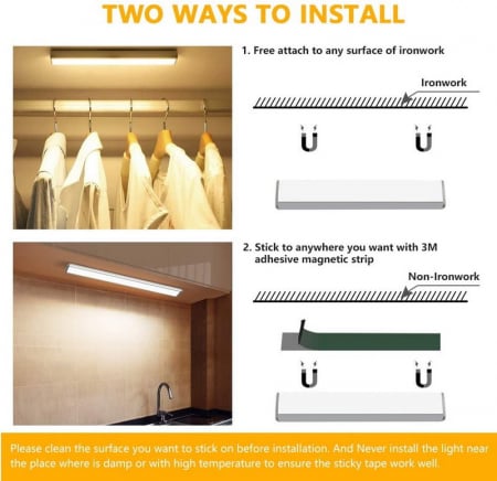 lampa led pentru dressing, hol, bucatarie, beci, garaj, portbagaj reaincarcabila [3]