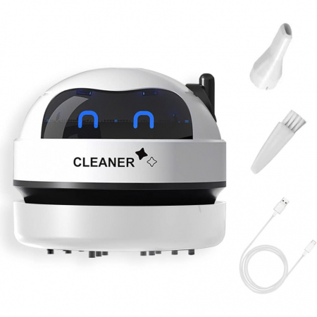 Produse - Mini aspirator portabil, Simply Joy, pentru masina, laptop, tastatura, USB, alb