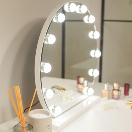 Oglinda pentru machiaj si cosmetica, Simply joy, cu led si touch, 3 tipuri de lumina, intensitate reglabila [7]