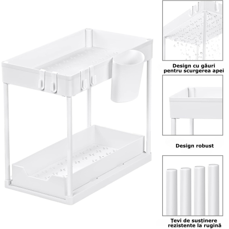 raft organizator expensibil alb [8]