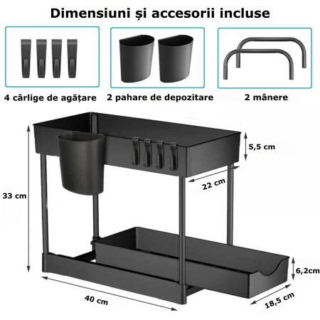 raft organizator expensibil negru [3]