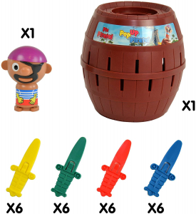 Joc interactiv pentru copii model Pop Up Pirate clasic, Cadou pentru fete si baieti 3,4,5,6,7 ani, multicolor [1]