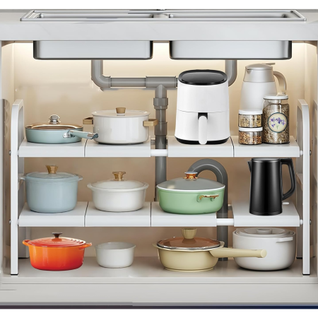 Produse - raft organizator expensibil pentru chiuveta