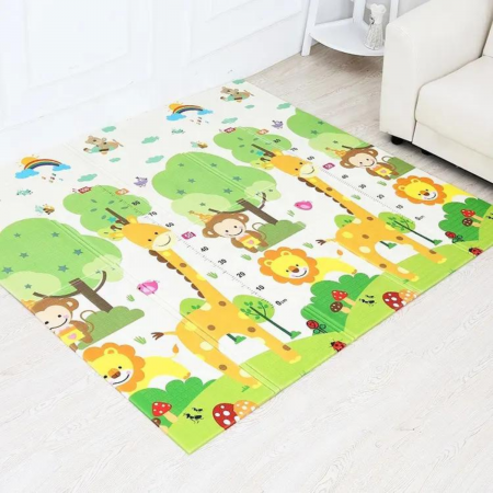 RESIGILAT-Covor de joaca termic girafa si tren 200 X 150 X 1 cm, Simply Joy,pliabil,antiderapant,educativ si interactiv cu doua fete, extra gros, protectie impotriva loviturilor [3]
