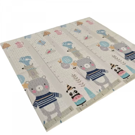 RESIGILAT - Covoras de joaca termic lumea animalelor 200 X 180 X 1 cm, Simply Joy, pliabil, antiderapant, educativ si interactiv cu doua fete, extra gros, protectie impotriva loviturilor, pentru fete  [7]