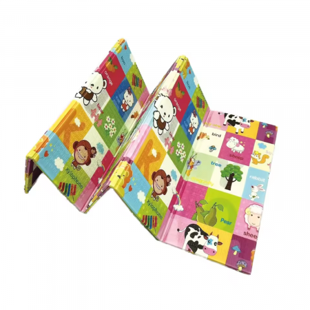RESIGILAT - Covoras de joaca termic lumea animalelor 200 X 180 X 1 cm, Simply Joy, pliabil, antiderapant, educativ si interactiv cu doua fete, extra gros, protectie impotriva loviturilor, pentru fete  [2]