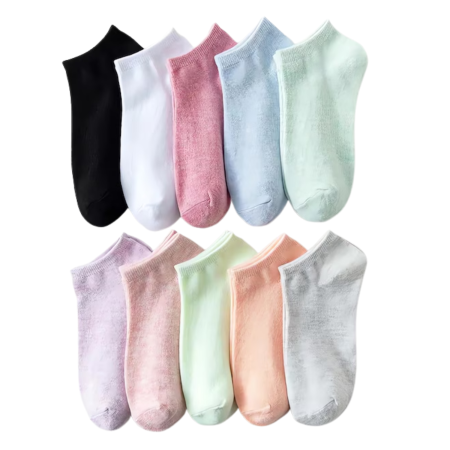 Produse - sosete scurte de dama multicolore