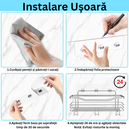 Dispozitiv adeziv pentru rafturi pentru baie si Dus [4]