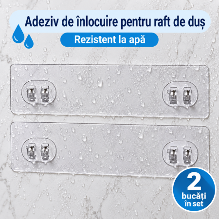 Dispozitiv adeziv pentru rafturi pentru baie si Dus [1]