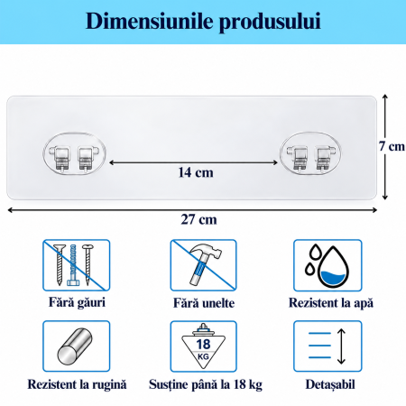 Dispozitiv adeziv pentru rafturi pentru baie si Dus [2]