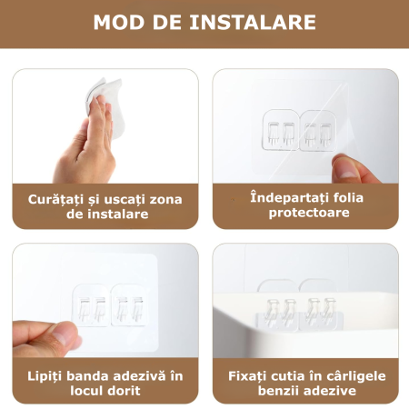 Set 4 Cutii de depozitare pentru usa dulapului de bucatarie [5]