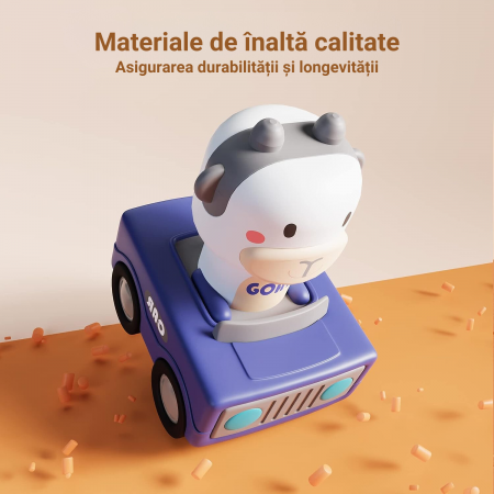 Set 4 Masinute de jucarie, Simply joy, cu animale pentru bebelusi, copii, fete si baieti [5]