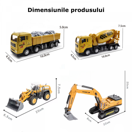 Set 4 Utilaje de Constructii pentru Copii [3]