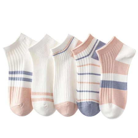 Produse - sosete scurte de dama model cu dungi