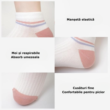 sosete scurte de dama model cu dungi [4]