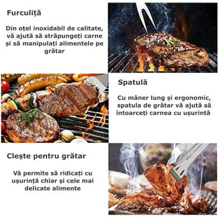 set 5 ustensile pentru gratar [4]
