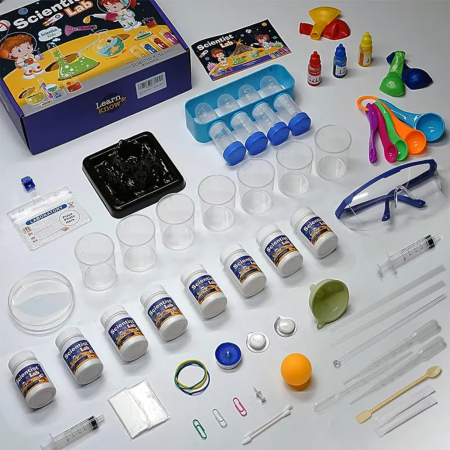 Set de Joaca Educativ Stiinta pentru Copii, Simply Joy®, Jucarie STEM cu 80 Experimente Stiintifice, Instructiuni in Limba Romana, Jucarie Educativa pentru Baieti si Fete [1]