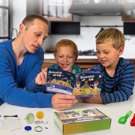 Set de Joaca Educativ Stiinta pentru Copii, Simply Joy®, Jucarie STEM cu 80 Experimente Stiintifice, Instructiuni in Limba Romana, Jucarie Educativa pentru Baieti si Fete [4]