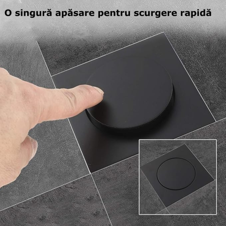 Sifon de scurgere pentru pardoseala negru [4]