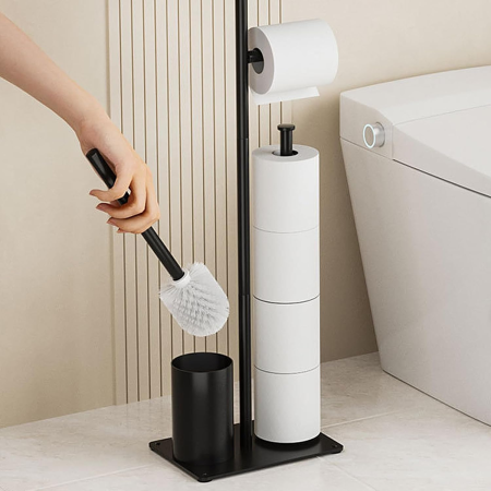 Suport hartie igienica cu perie de toaleta [6]