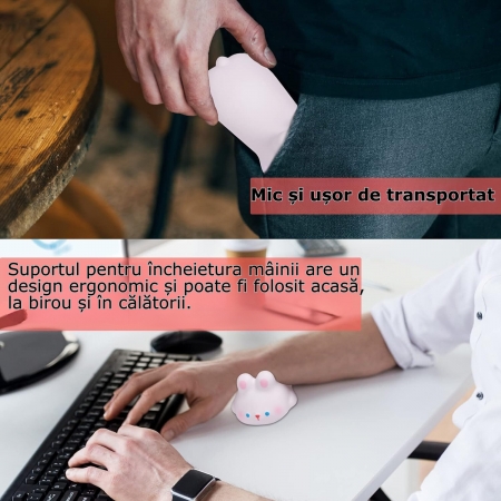 suport ergonomic pentru incheietura mainii, alb [5]