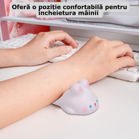 suport ergonomic pentru incheietura mainii, alb [4]