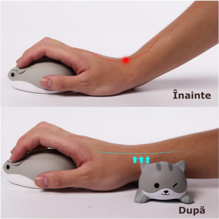 suport ergonomic pentru incheietura mainii, gri [2]