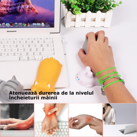 suport ergonomic pentru incheietura mainii, alb [3]