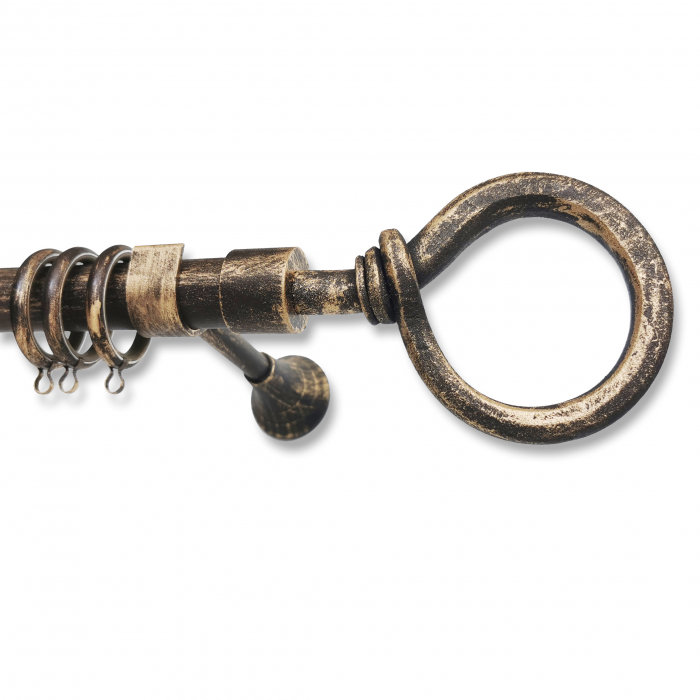 Galerie metalica simpla, culoare bronz antique efect rugina, cod p05-4585-2 [3]