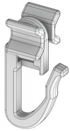 Accesorii sine - Călăreți patrat + carlig pentru sine aluminiu
