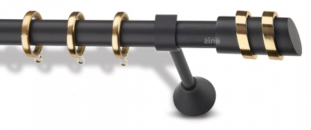 Galerii metalice inox-cupru - Galerie metalica culoare negru mat-auriu P62-3