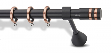 Galerii metalice inox-cupru - Galerie metalica culoare negru mat-cupru P61-1