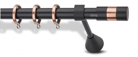 Galerii metalice inox-cupru - Galerie metalica culoare negru mat-cupru P61-2