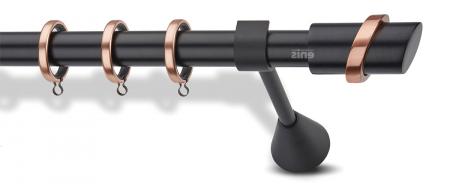 Galerii metalice inox-cupru - Galerie metalica culoare negru mat-cupru P61-3