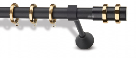 Galerii metalice inox-cupru - Galerie metalica culoare negru mat-auriu P62-2